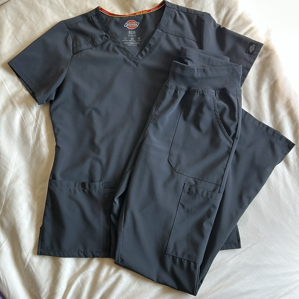 Pewter Grey Dickies EDS Scrub Set Scrubs S/XS TALL